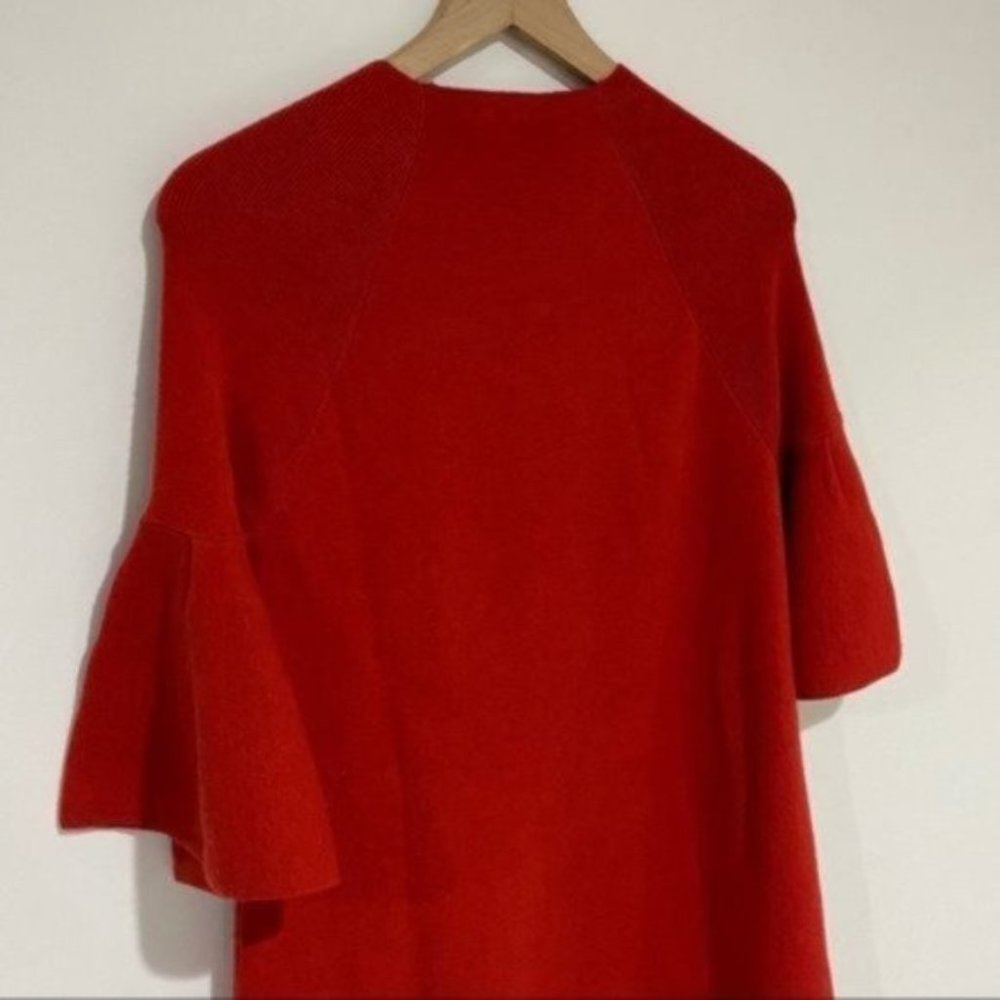 Anthropologie Moth Chester Bell Sleeve Red Mid Length Dress Size Small - Picture 5 of 10